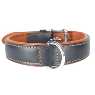Ace Comfy LEATHER DOG COLLAR Padded And lined with soft Lamb's Leather (Tan, Baby Blue, Purple, Blue, Pink, Green)